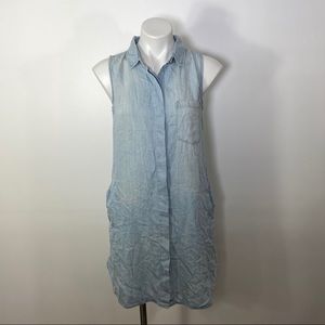 Thread supply chambray sleeveless dress size 8